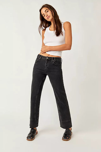 Free People We The Free Risk Taker Mid-rise Jeans - Main Squeeze