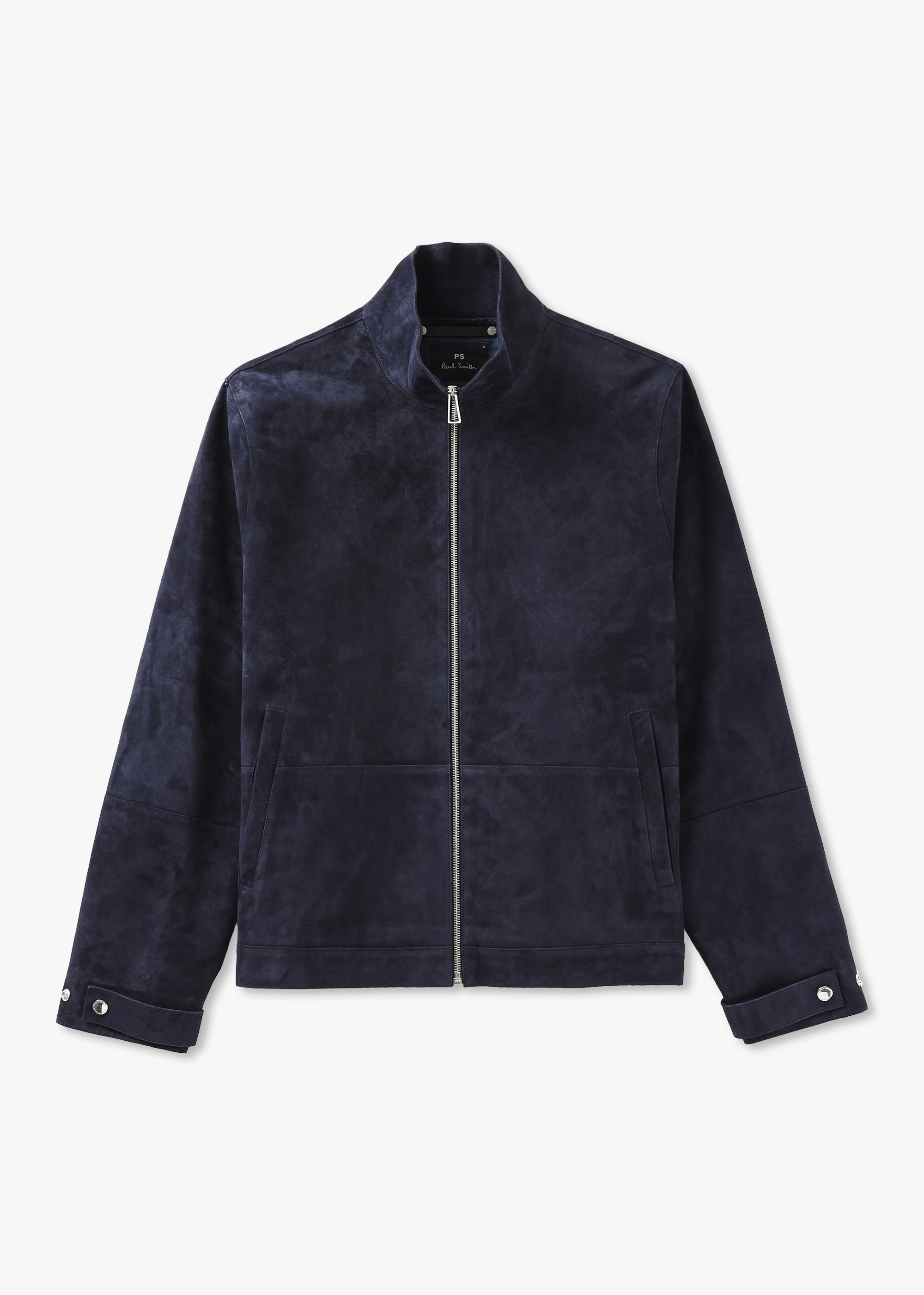 Paul Smith Mens Suede Bomber Jacket In Navy