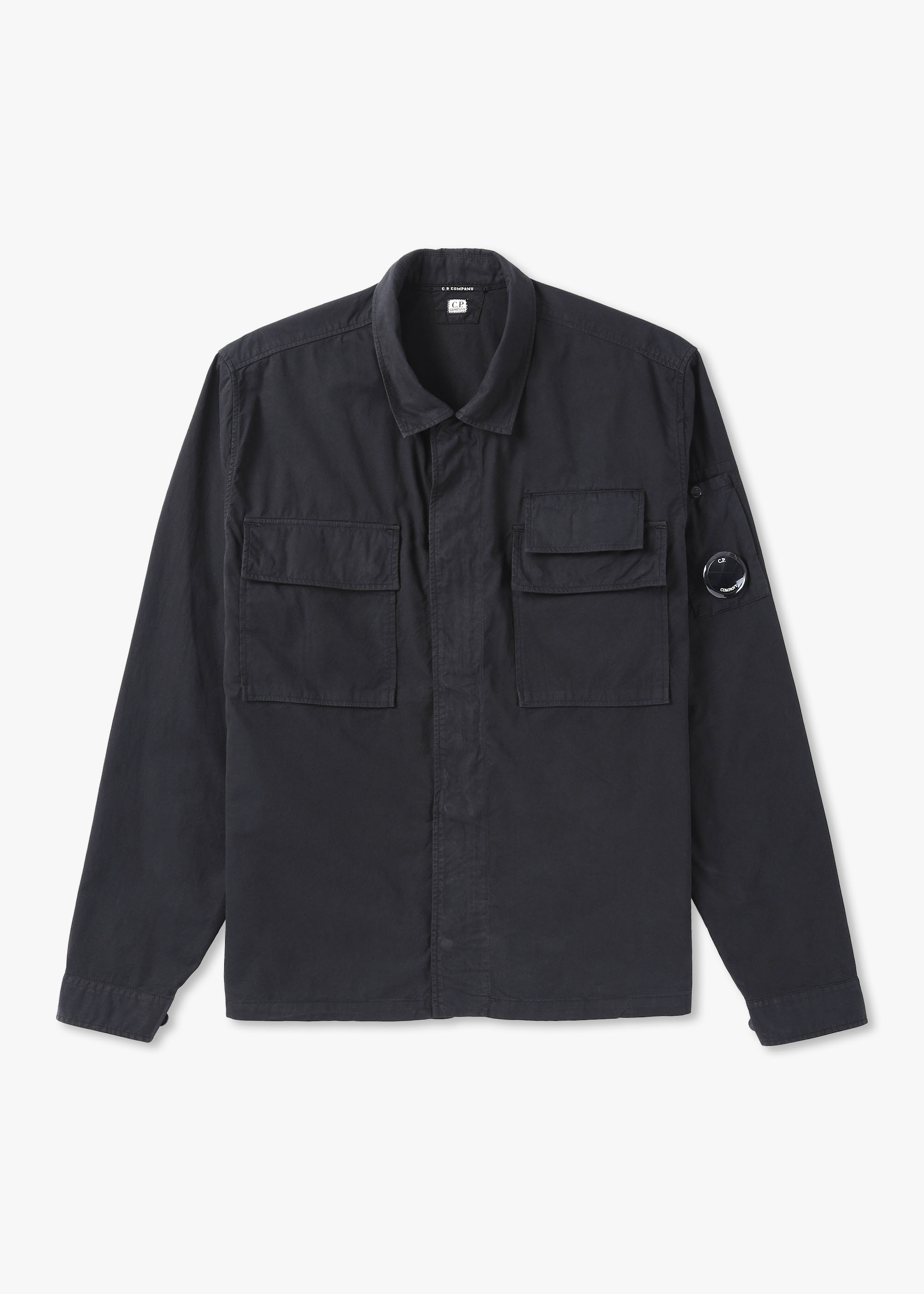 C.P. Company Mens Gabardine Shirt Jacket In Black