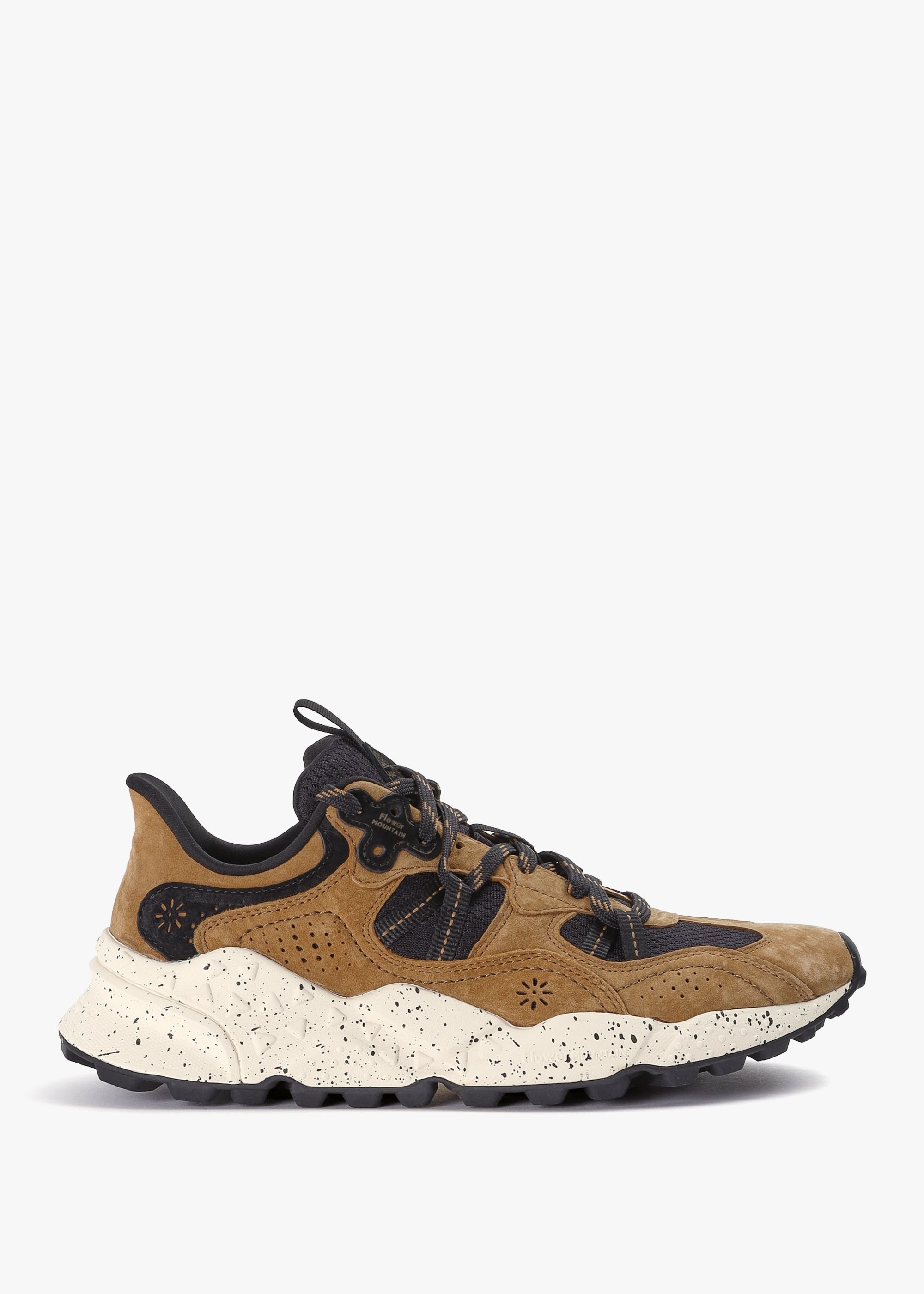 Flower Mountain Mens Tiger Hill Suede/nylon Mesh Trainers In Brown