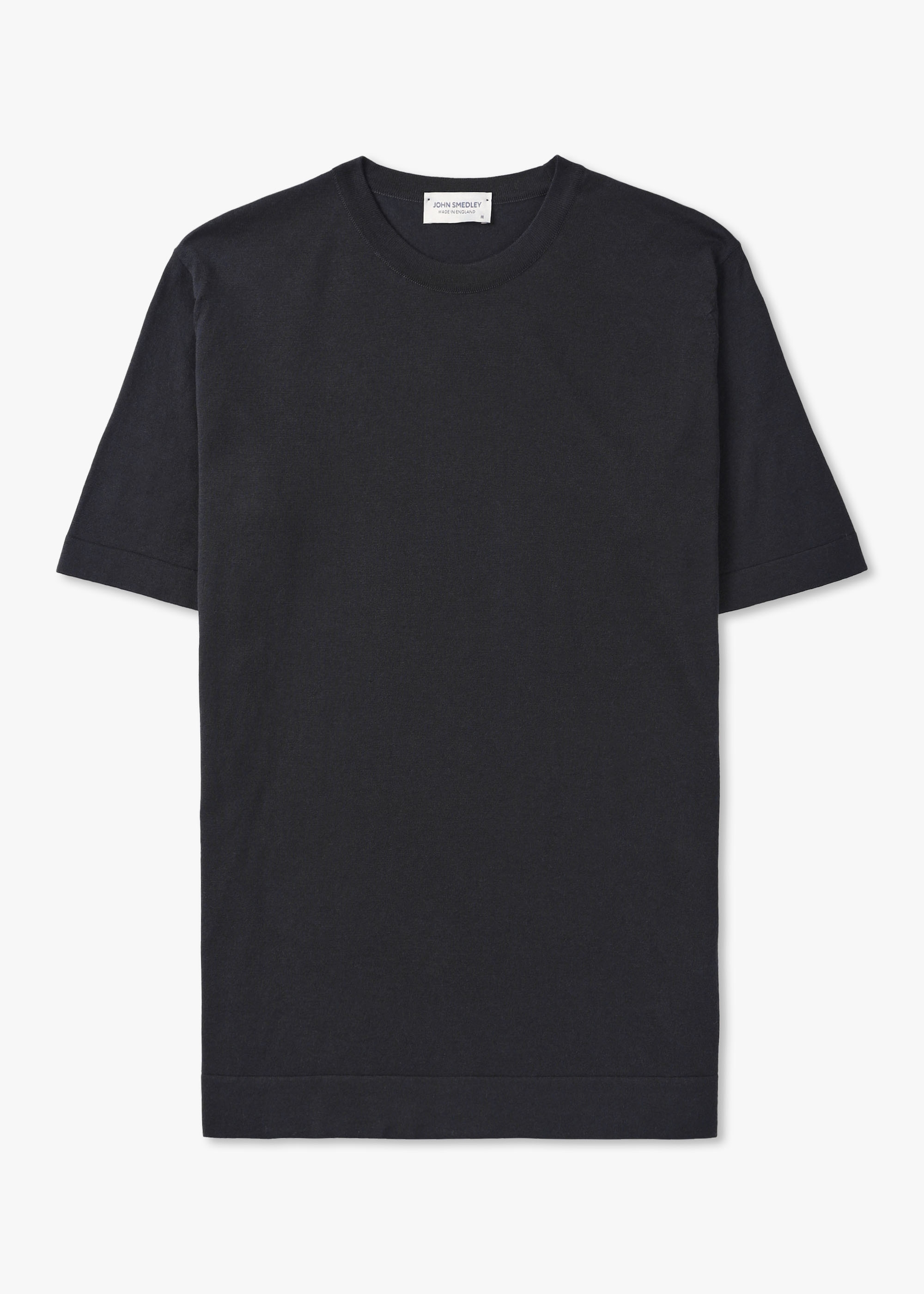 John Smedley Mens Lorca Welted T-shirt In Black