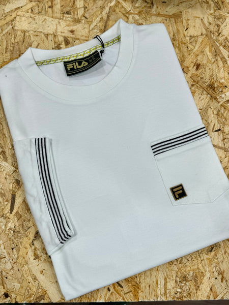 Fila Gold Otto Pocket T-shirt Blanc De Blanc