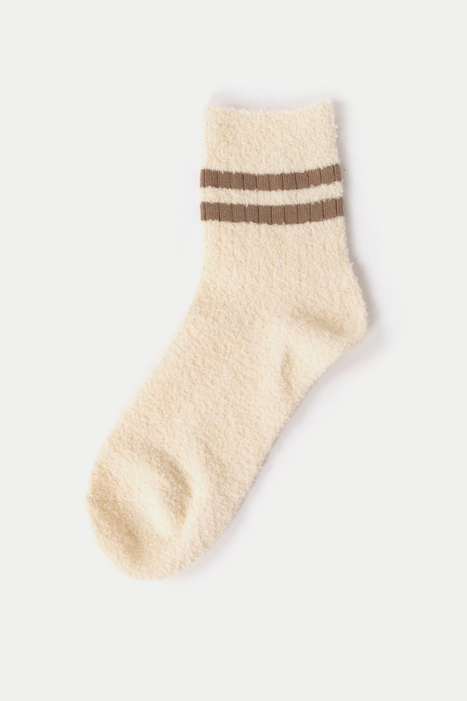 Tabio Ecru Wool Terry Yarn Socks