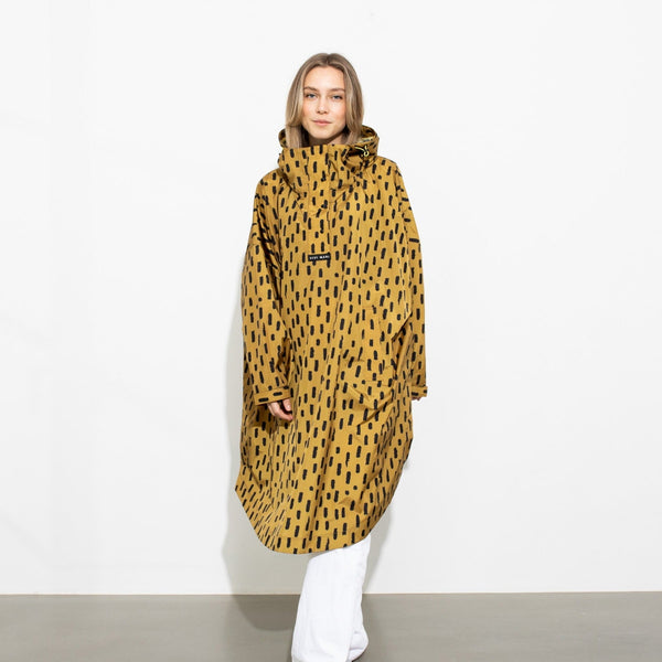 Vivi Mari Mustard Black Drops Raincoat