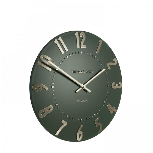 Distinctly Living 12'' Mulberry Wall Clock Olive Green