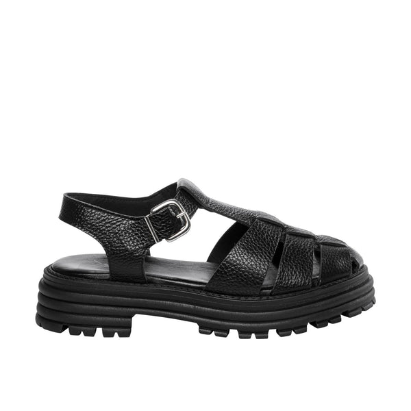 KMB Black Dollaro Sandal
