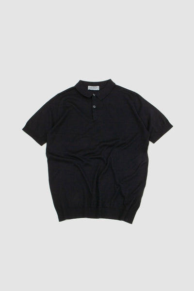 John Smedley Rhodes Polo Shirt Black