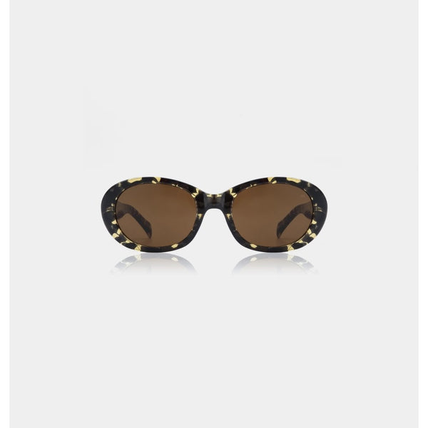 A.Kjaerbede  Black/yellow Tortoise Anma Sunglasses