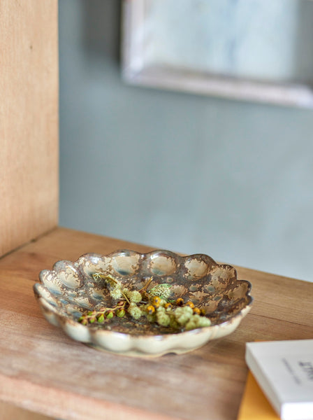 Bloomingville Oyu Brown Stoneware Organic Decorative Bowl/tray
