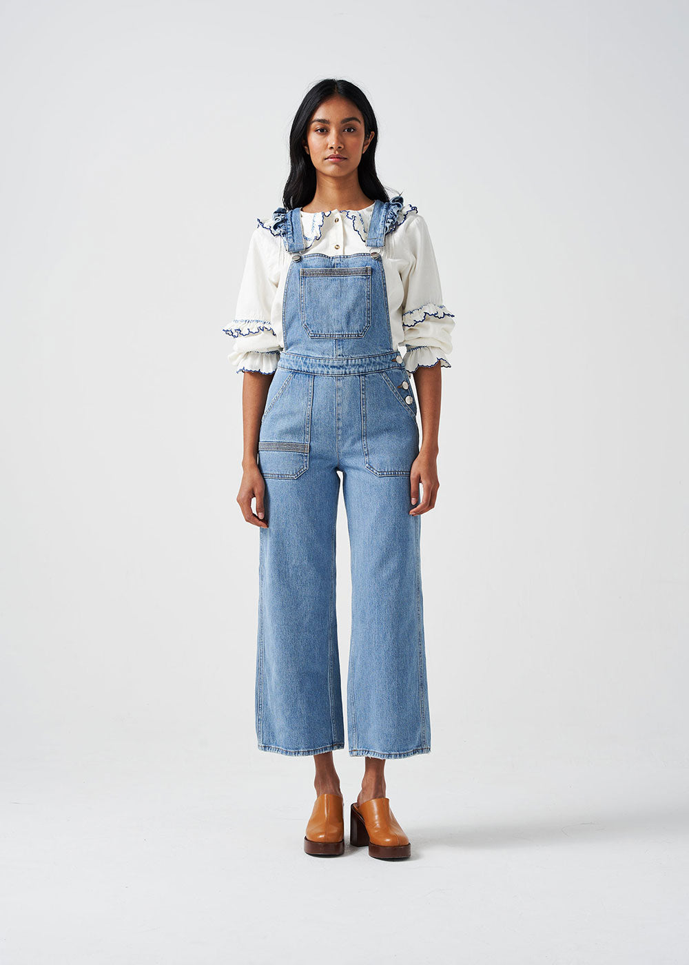 SEVENTY + MOCHI Elodie Frill Overalls - Rodeo Vintage