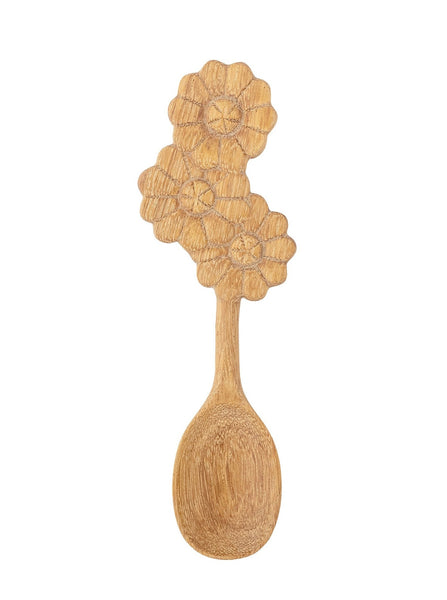 Bloomingville Macon Hand Carved Doussie Wood Spoon - Floral