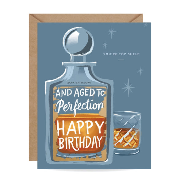 Inklings Scratch-off Whiskey - Birthday Card