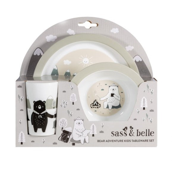 Sass & Belle  Bear Adventure Kids Tableware Set