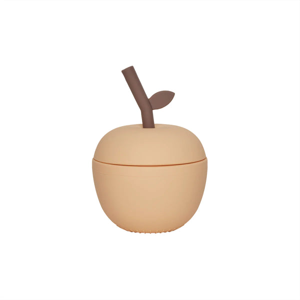 OYOY : Apple Silicone Drinking Cup - Peach