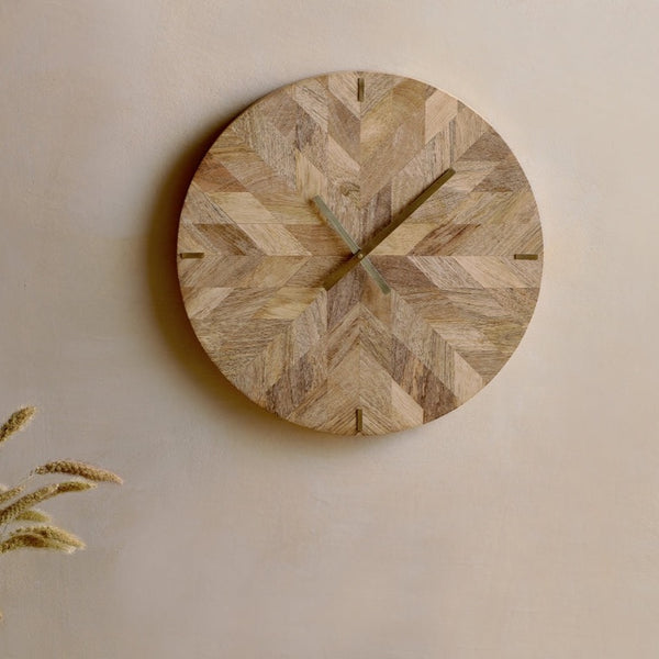 Nkuku Enugo Mango Wood Clock - By
