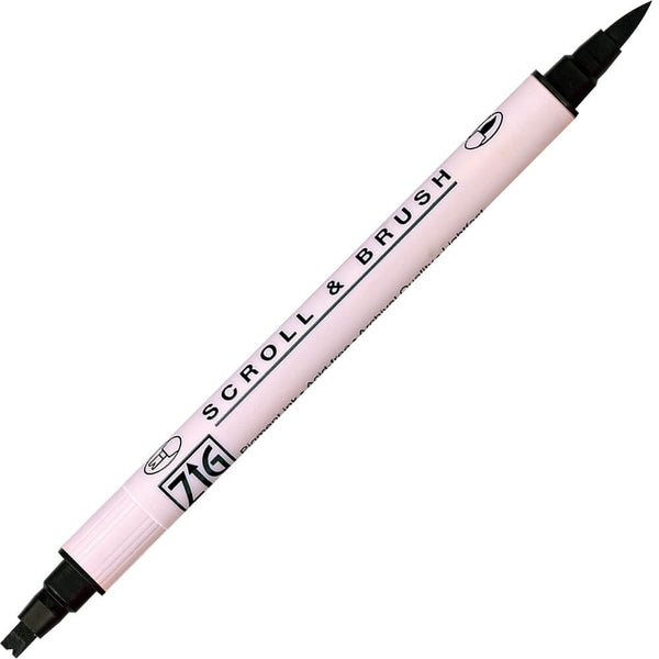Kuretake Zig Scroll & Brush Pure Black Pen