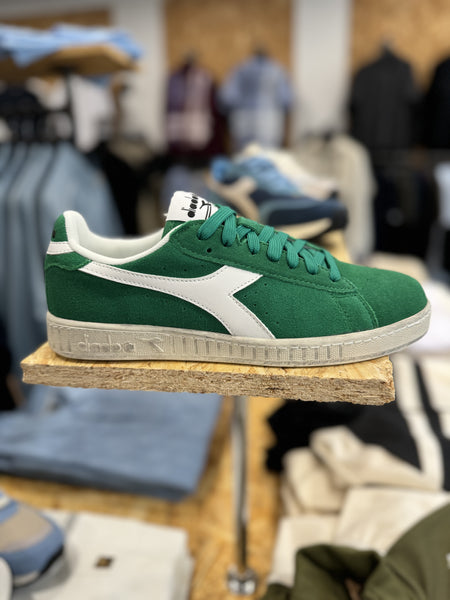 Diadora Game L Low Waxed Suede In Green Peppermint