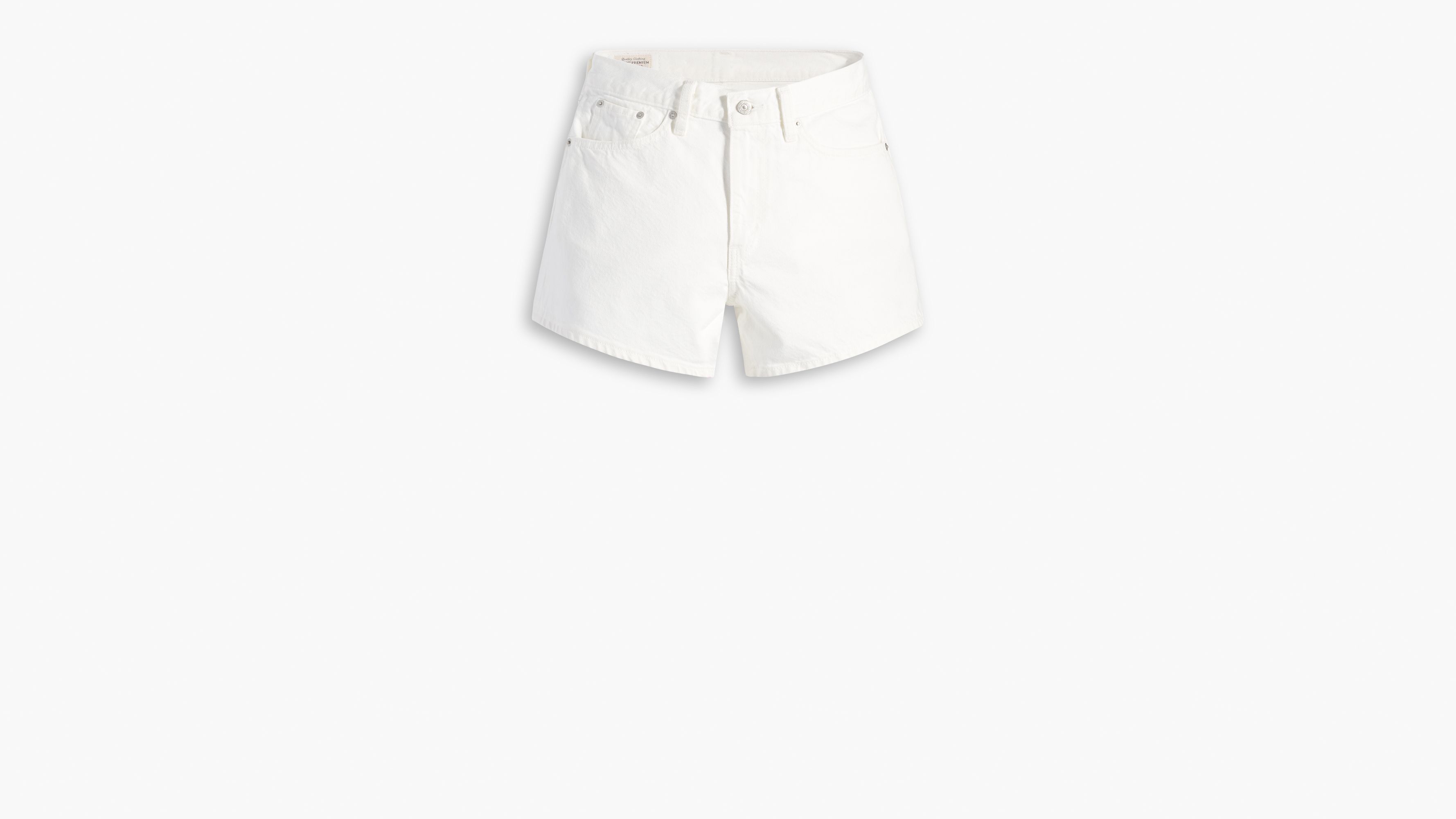 Levi's White 80s Mom Shorts