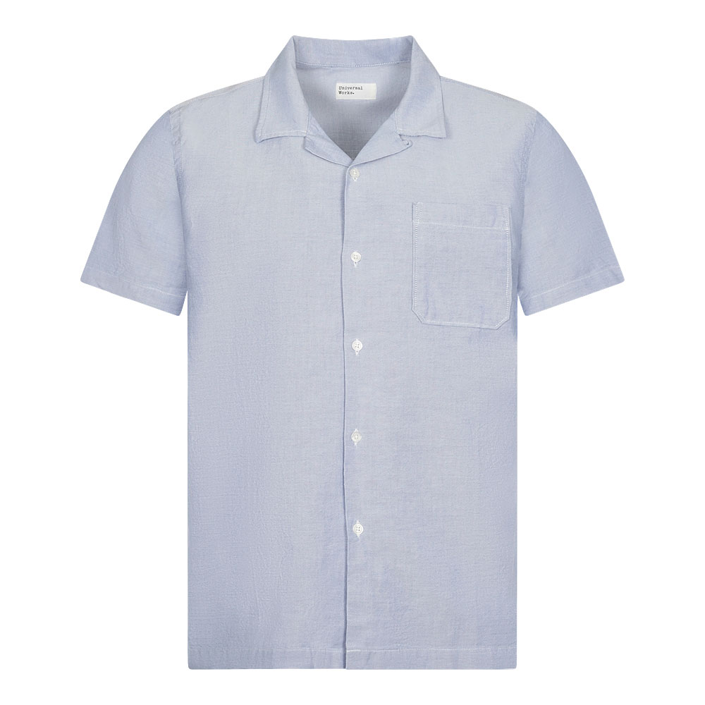 Universal Works Short Sleeve Road Shirt - Sky Blue