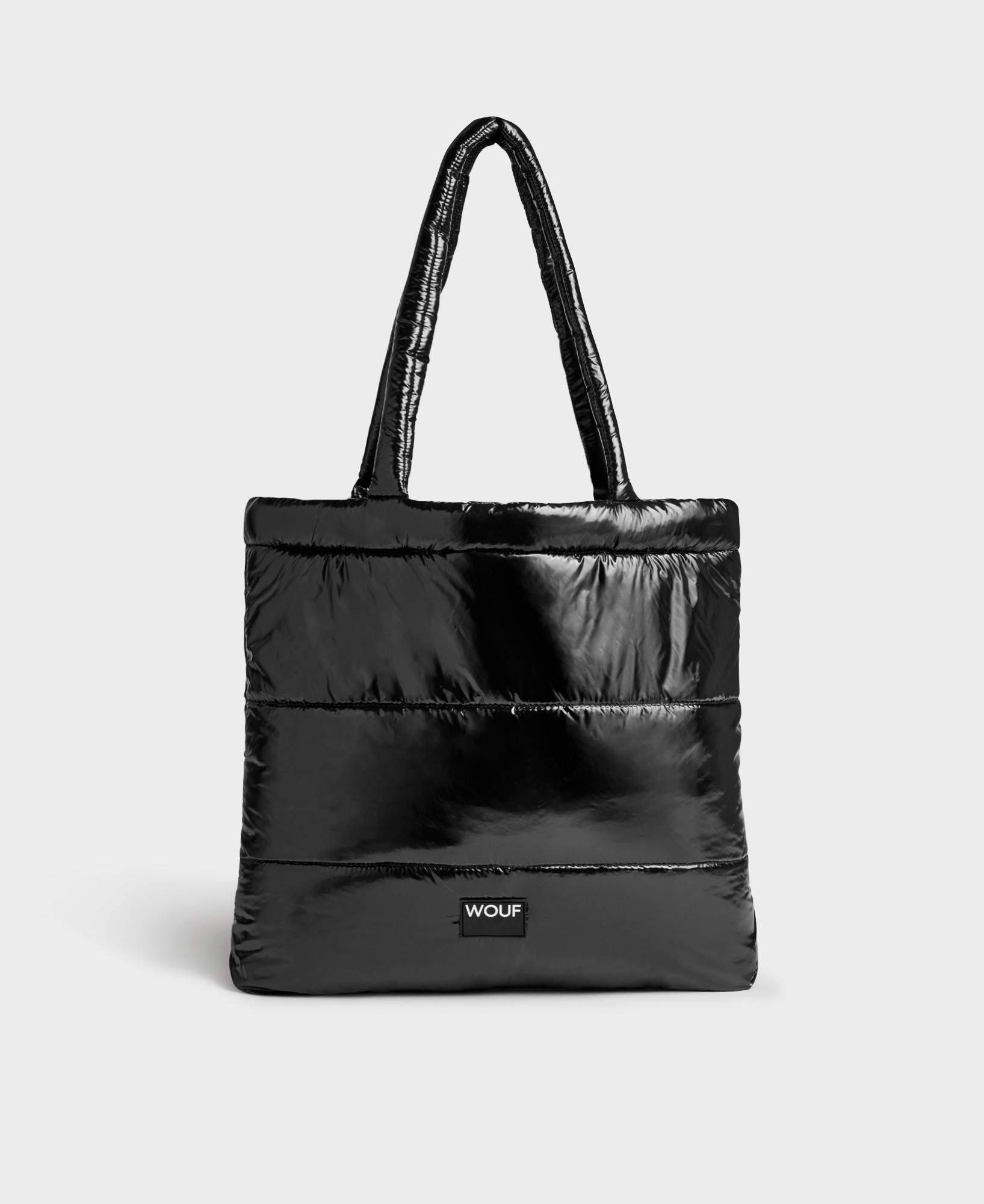 Wouf Glossy Black Tote Bag