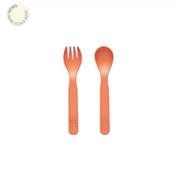 OYOY : Pullo Kid's Cutlery Set - Apricot