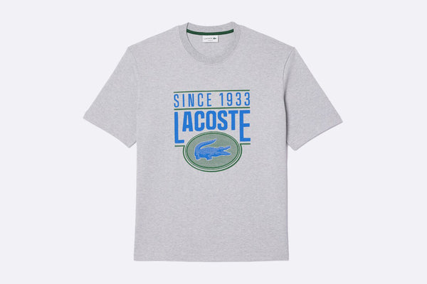 Lacoste Tee Shirt Silver Chine