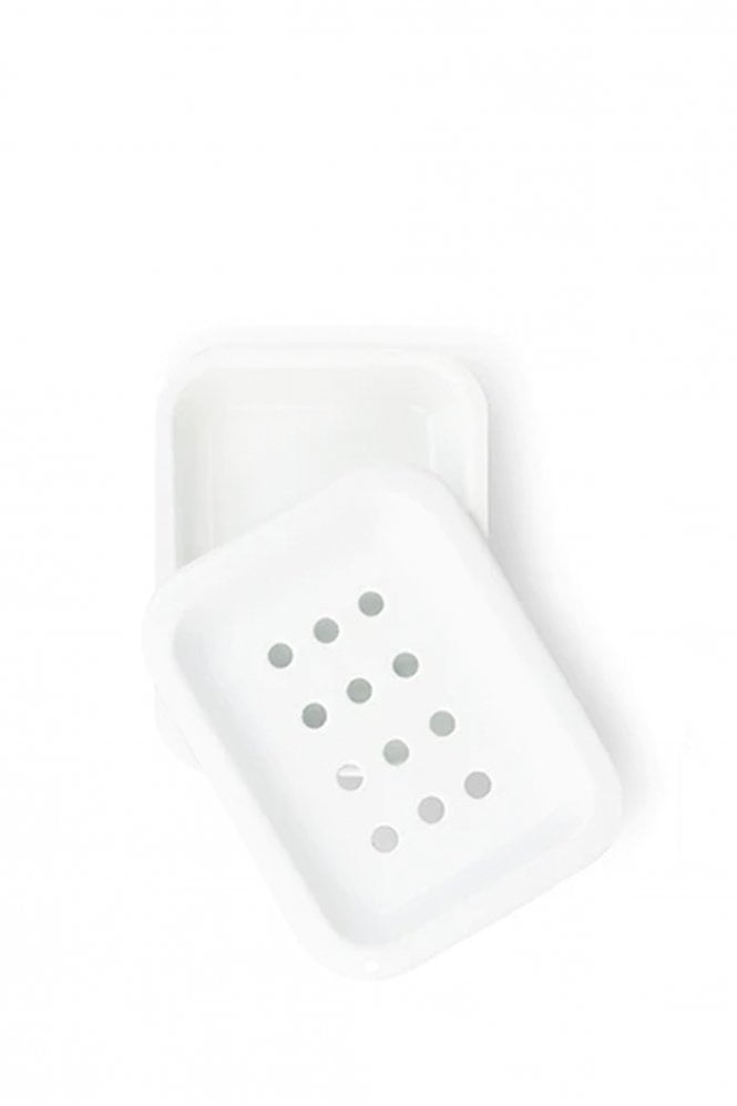 The Home Collection Enamel Soap Dish In Bright White