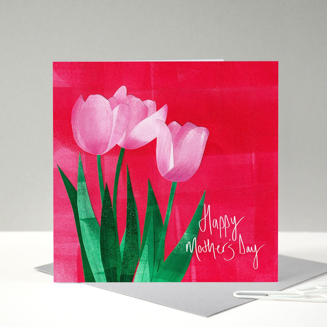 Fiona Clabon Happy Mother's Day Pink Tulips Card