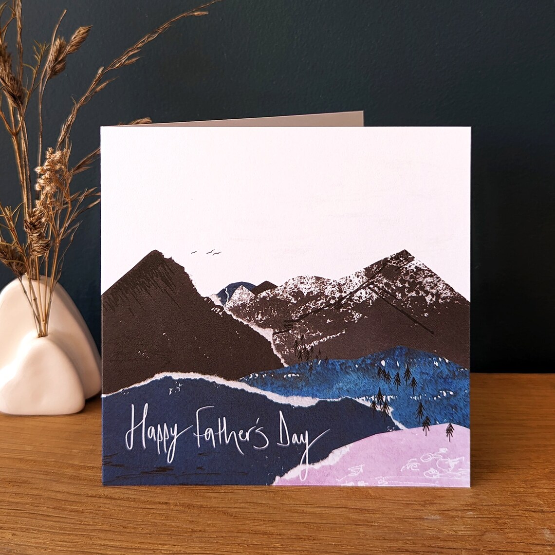 Fiona Clabon Happy Father's Day Mountains Card