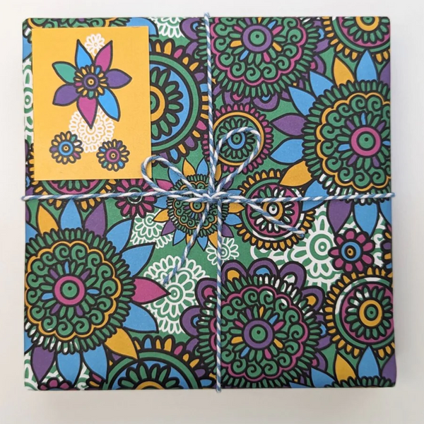 Curlicue Mandala Cosmos - Wrapping Paper Set