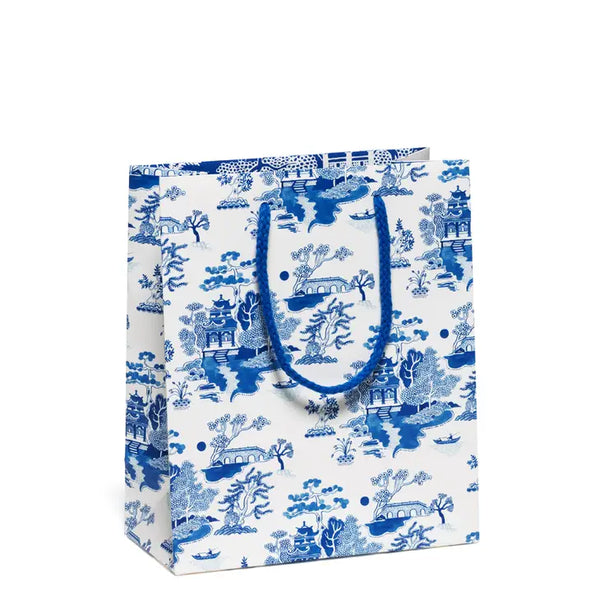 Red Cap Blue Chinoiserie Gift Bag