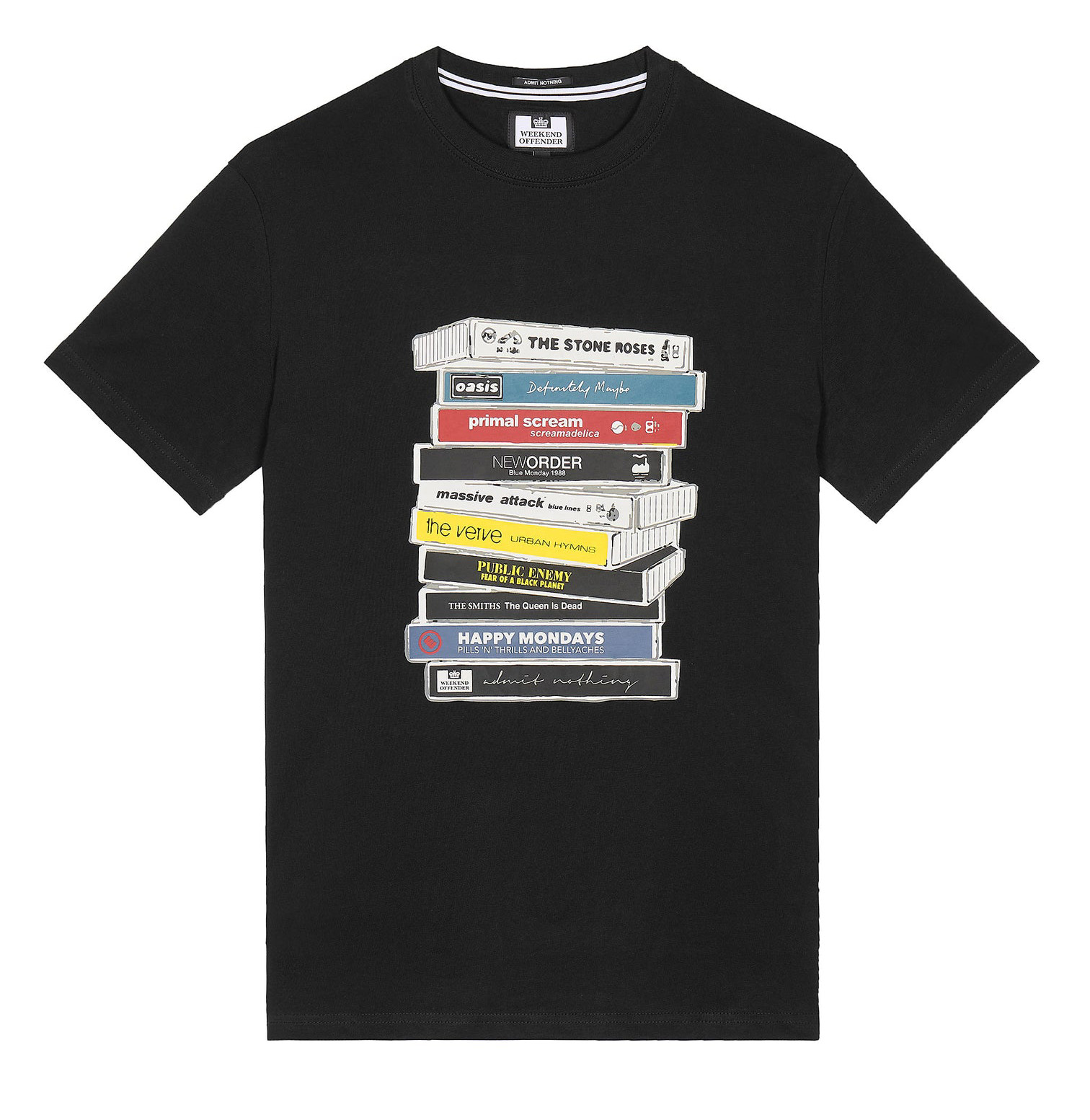 Weekend Offender Cassettes Short-Sleeved T-Shirt (Black)