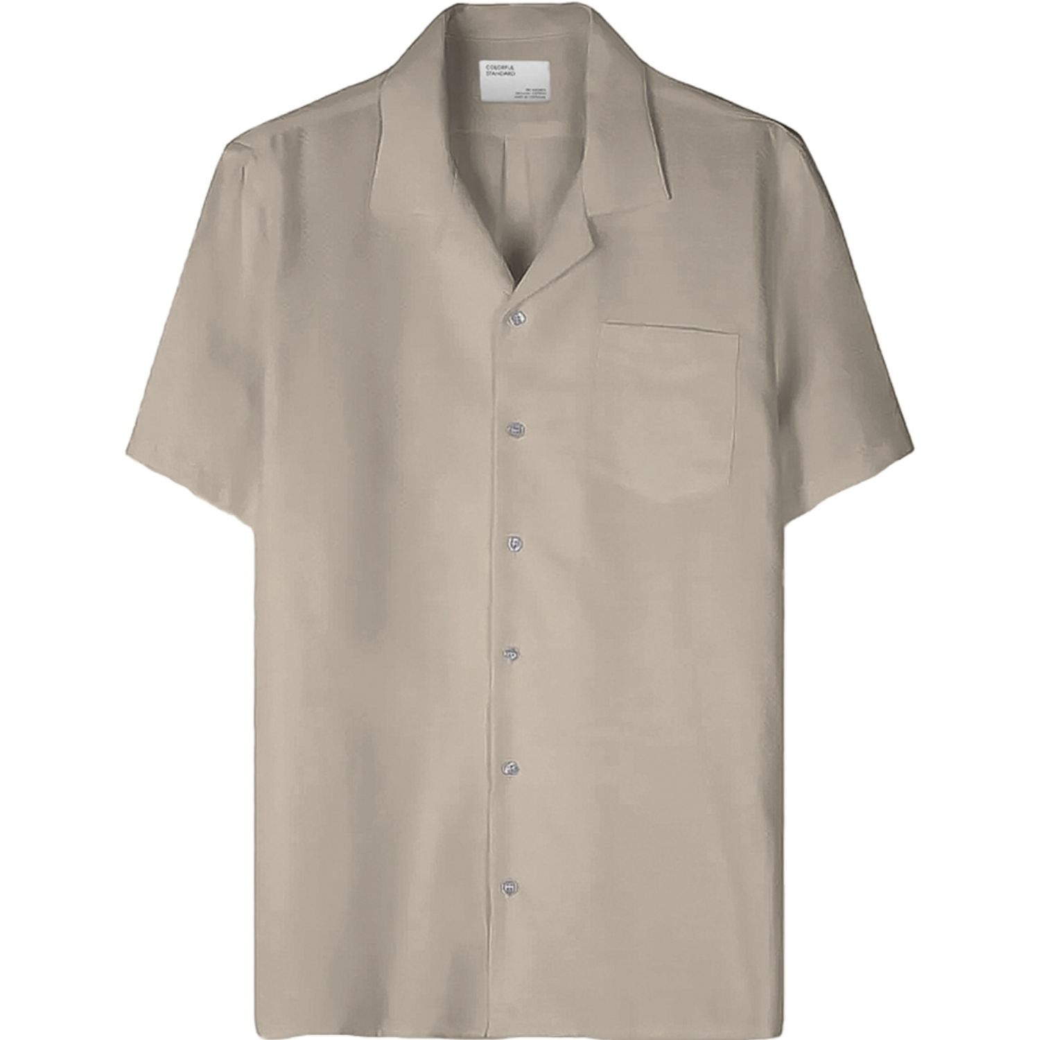 Colorful Standard CS4009  Linen Short Sleeved Shirt Oyster Grey