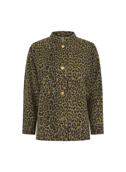 Nooki Design Elliot Jacket In Khaki Leopard From