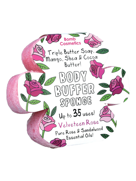 Bomb Cosmetics Velveteen Rose Body Buffer Sponge