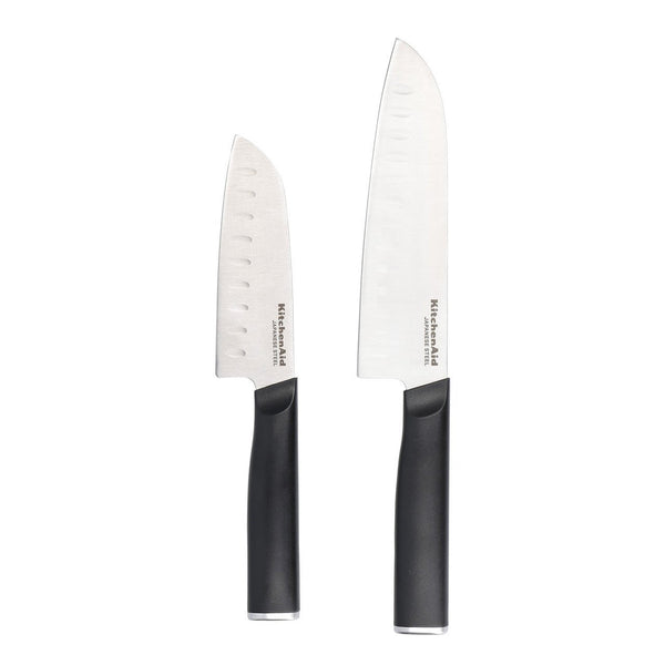 Distinctly Living Kitchenaid Classic Santoku Set, 2 High-carbon Scalloped Japanese Steel Knives