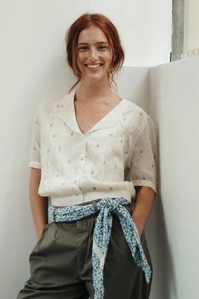 The Mercantile London Emile Et Ida Zoba Chantilly Embroidered Blouse