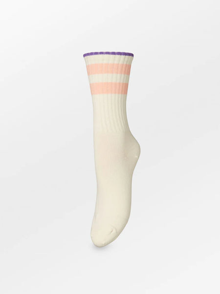 Becksondergaard - Tenna Thick Sock - White/pink/purple