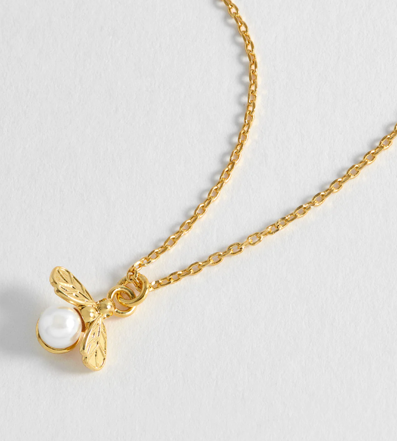 Estella Bartlett  Pearl Bee Pendant Necklace