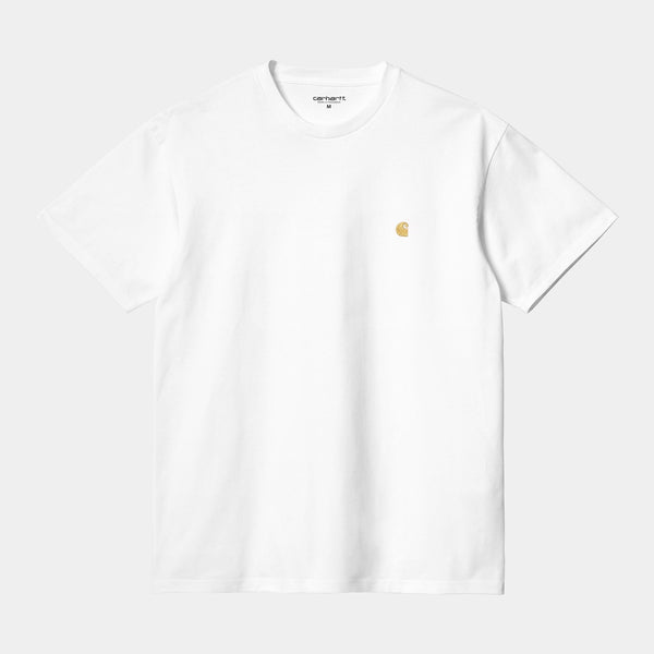 Carhartt T-shirt Chase White / Gold