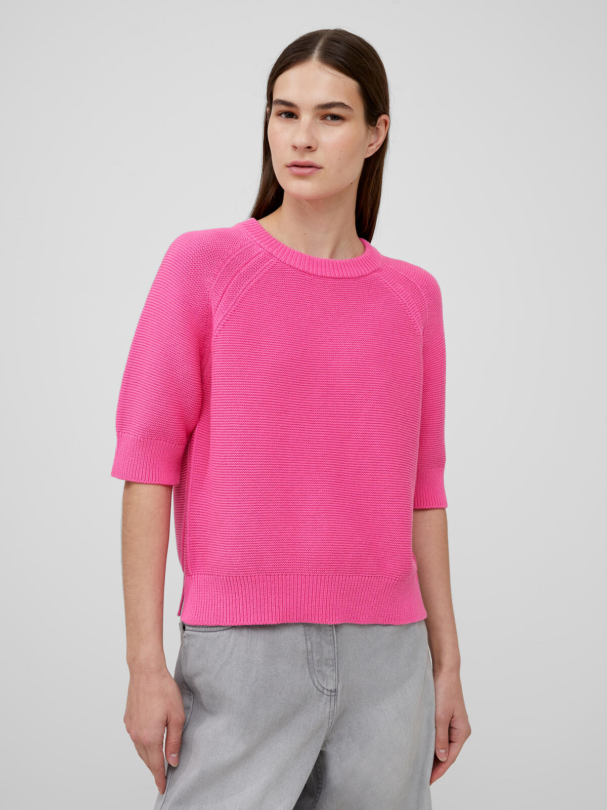 French Connection Lily Mozart Short Sleeved Jumper-aurora Pink-78war