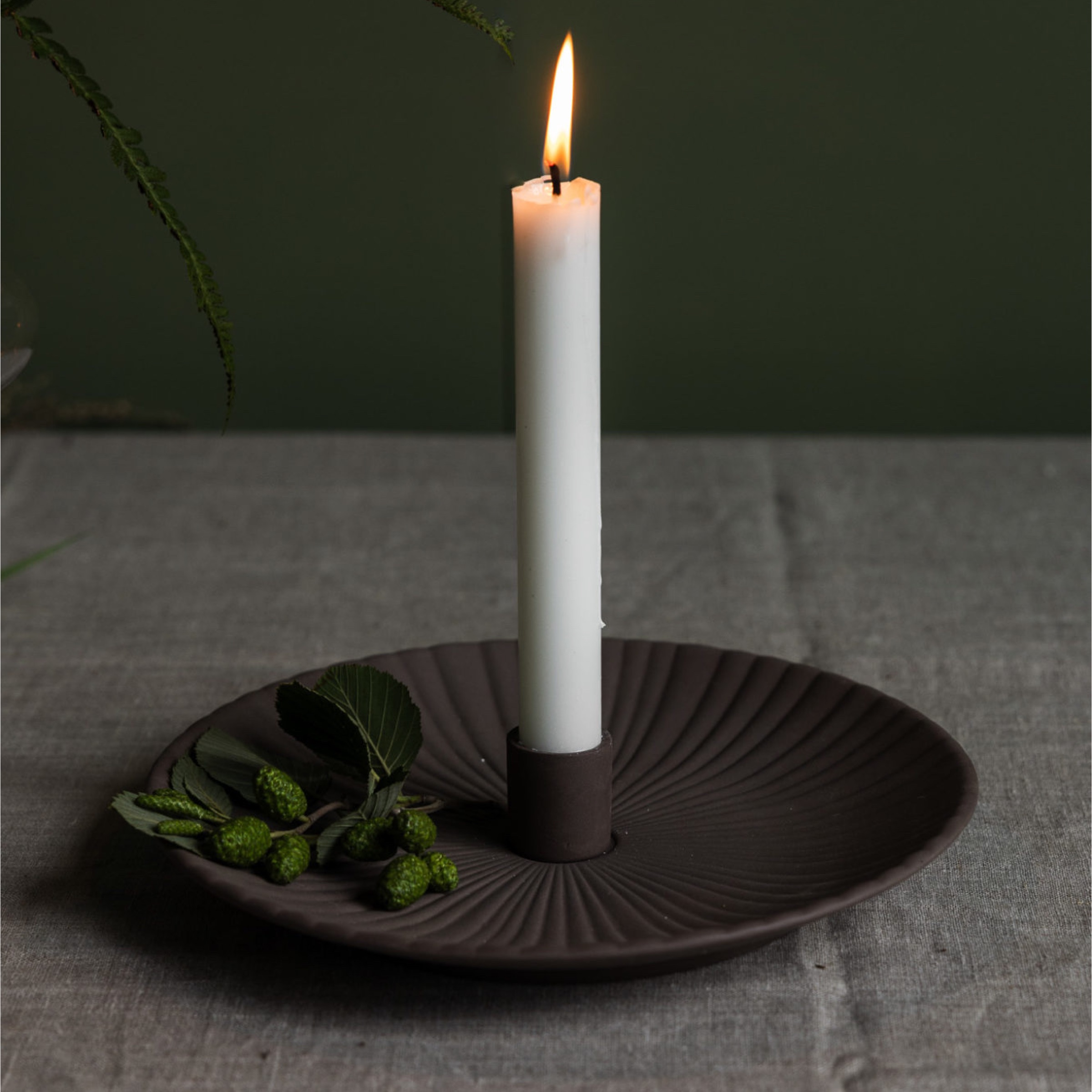 Storefactory HOLMBY Large Candlestick - brown 