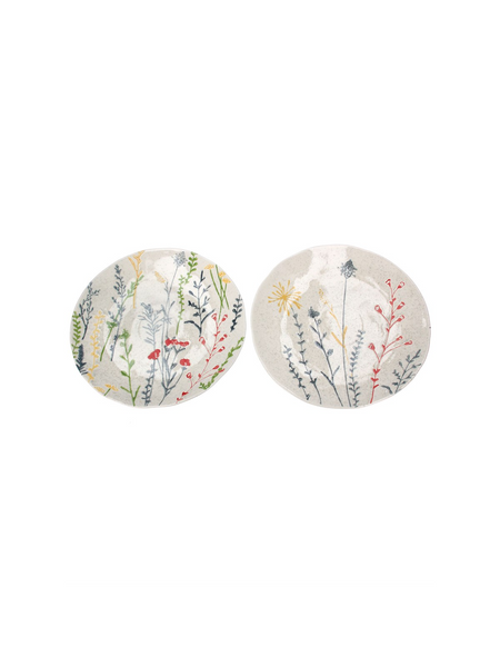 Gisela Graham Meadow Artisan Ceramic Plate - Poppy