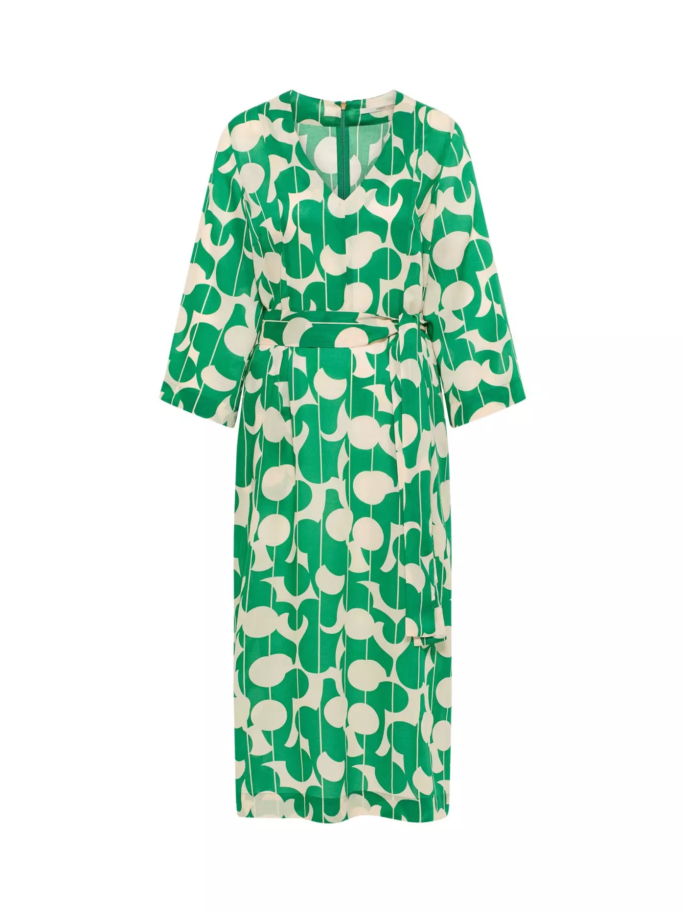 Lanius Graphic Dots Midi Dress - Green