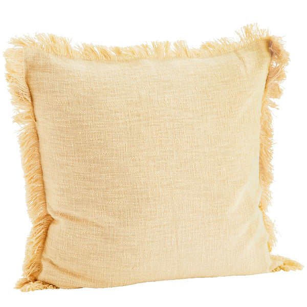 Madam Stoltz Large Cotton Cushion Cover - Yellow