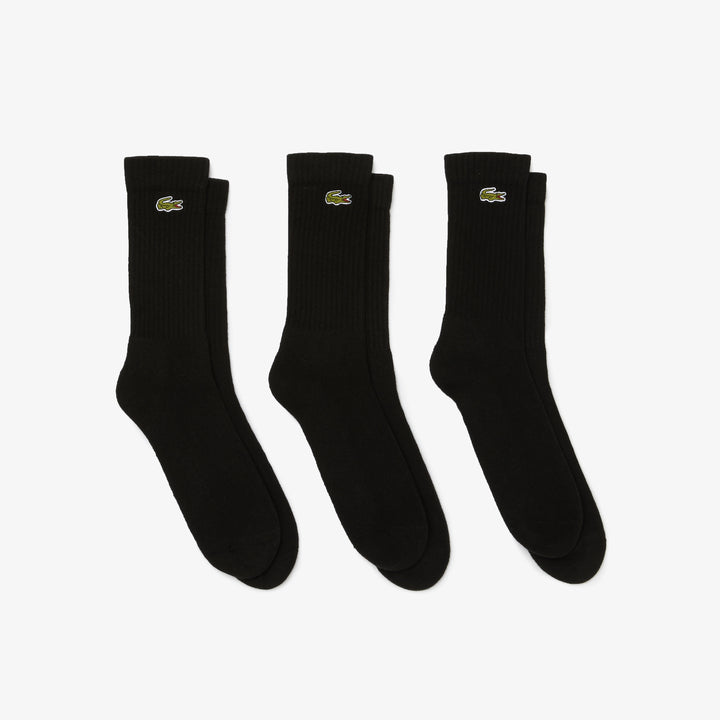 Lacoste Pack of 3 Black High Cut Sports Socks 