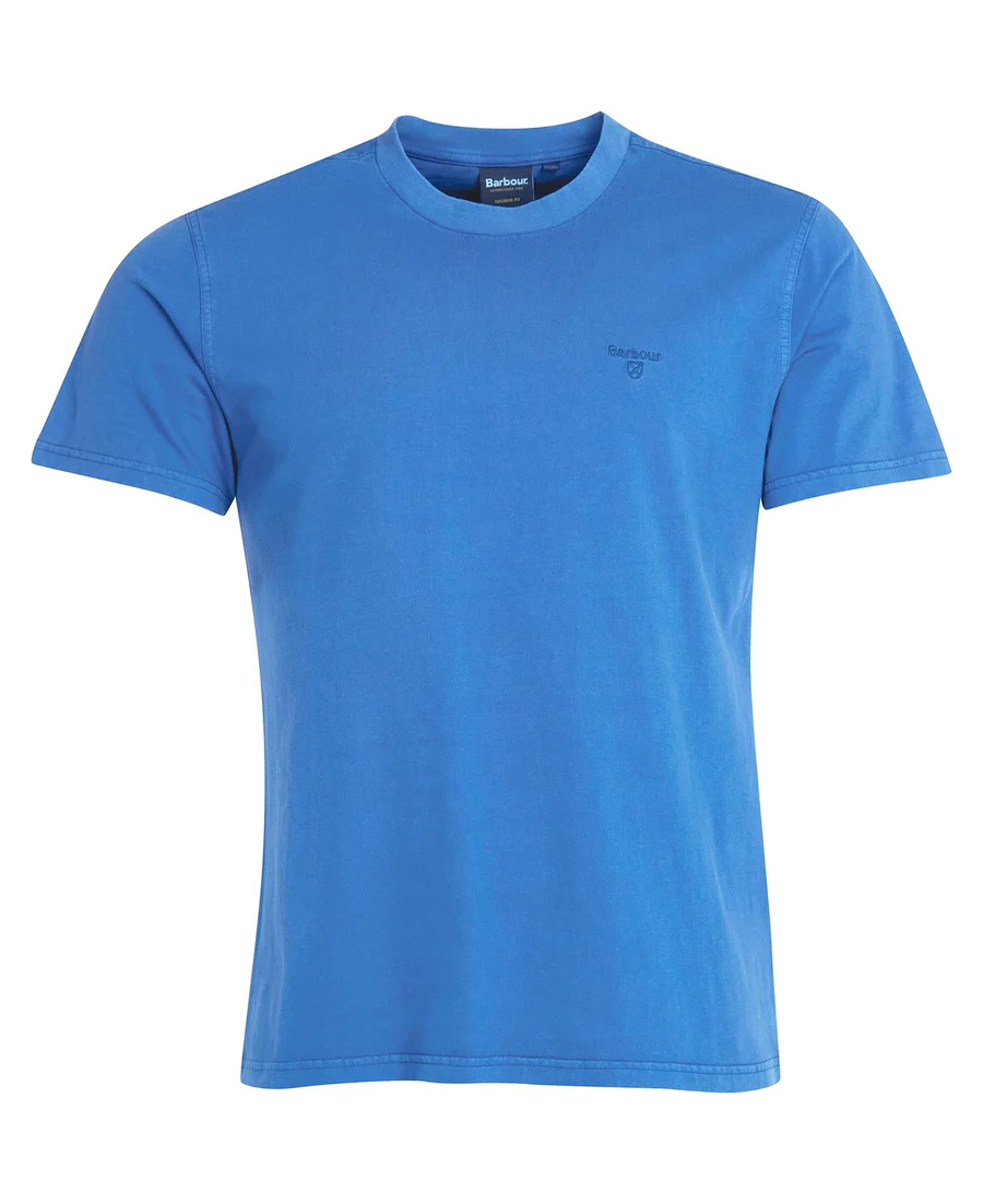 Barbour Marine Blue Washed Cotton Tailored Fit T Shirt