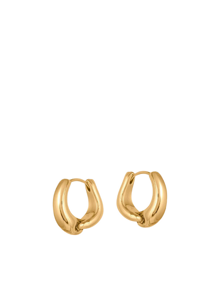 Big Metal Honorine Organic Shape Knotted Earrings In Gold From Big Metal