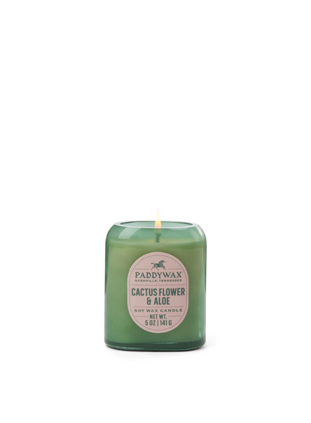 Paddywax Vista Glass Candle Amber In Cactus Flower & Aloe 5oz From Paddywax