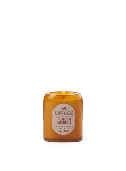 Paddywax Vista Glass Candle In Tobacco & Patchouli 5oz From Paddywax